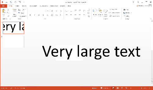 Powerpoint refejecting size of text