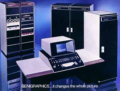 Advertising image of a Genigraphics console